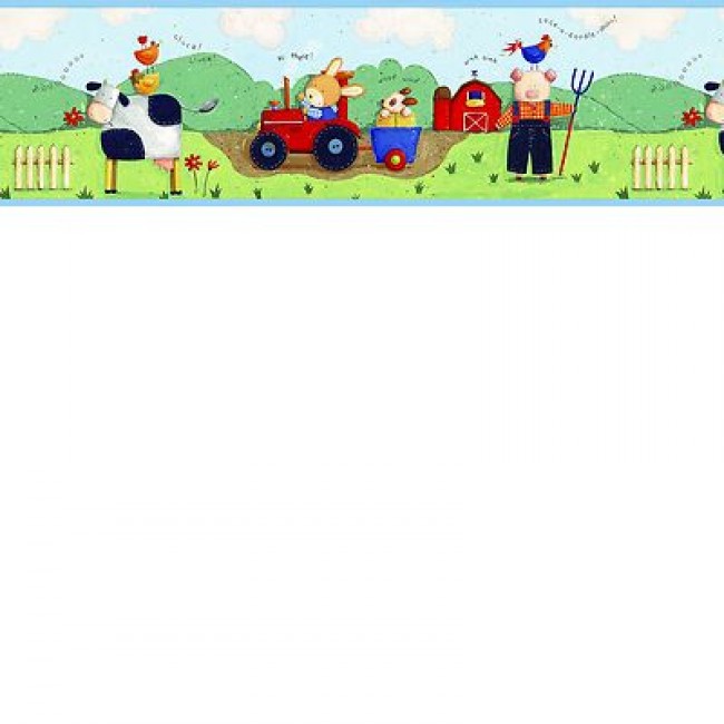 Free download DAISYS FARM DOWN ON THE FARM FOR KIDS WALLPAPER BORDER