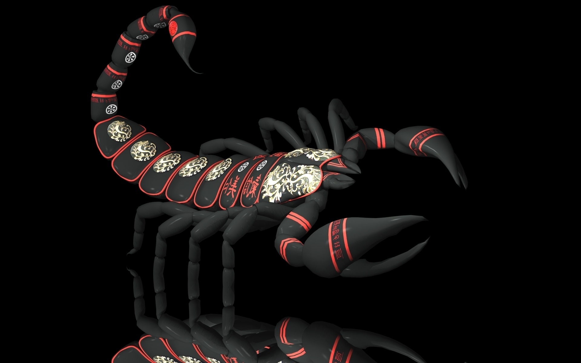 Scorpion Characters Asian Oriental Insect Fantasy Wallpaper Background