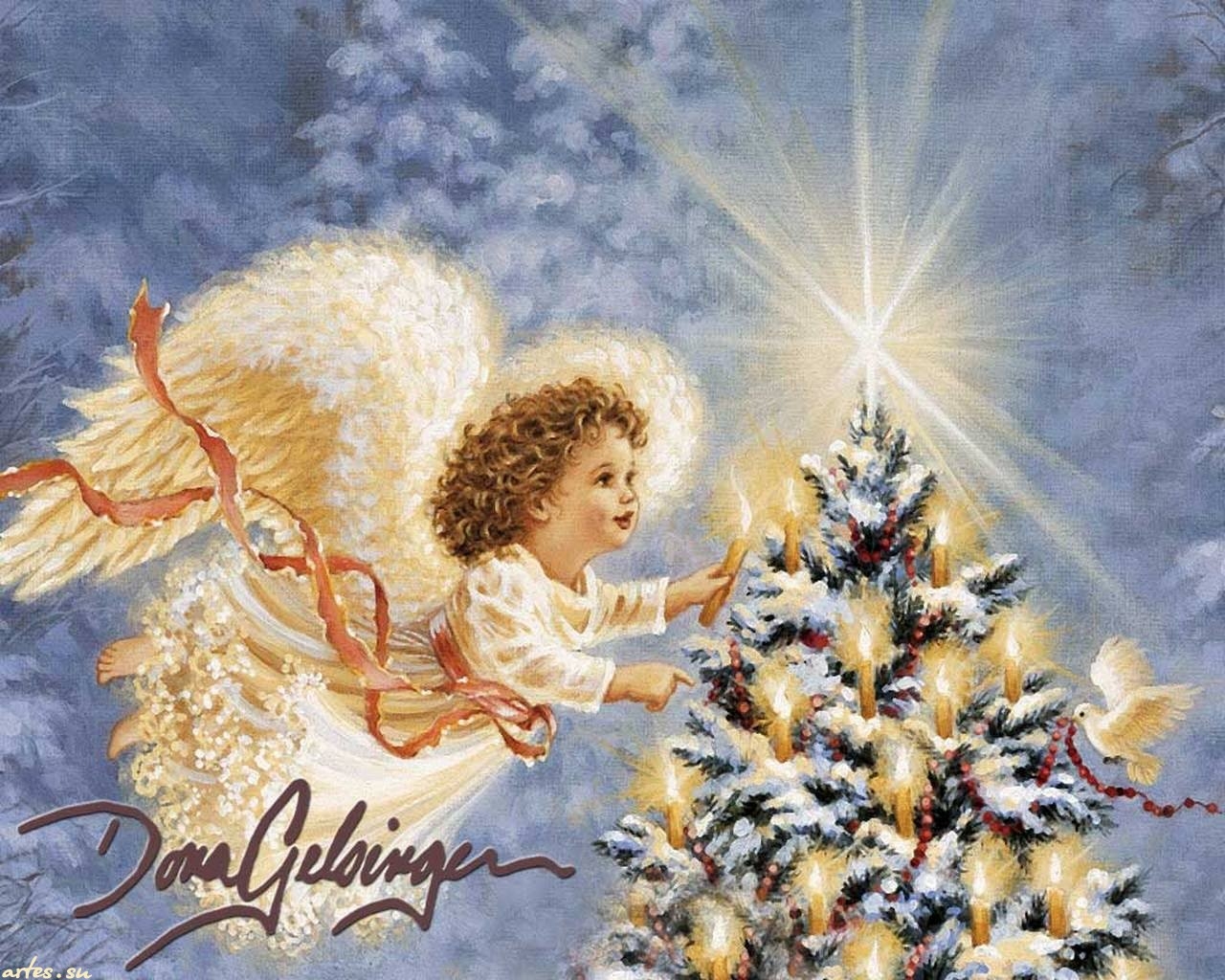 Christmas Angels Wallpaper For Desktop