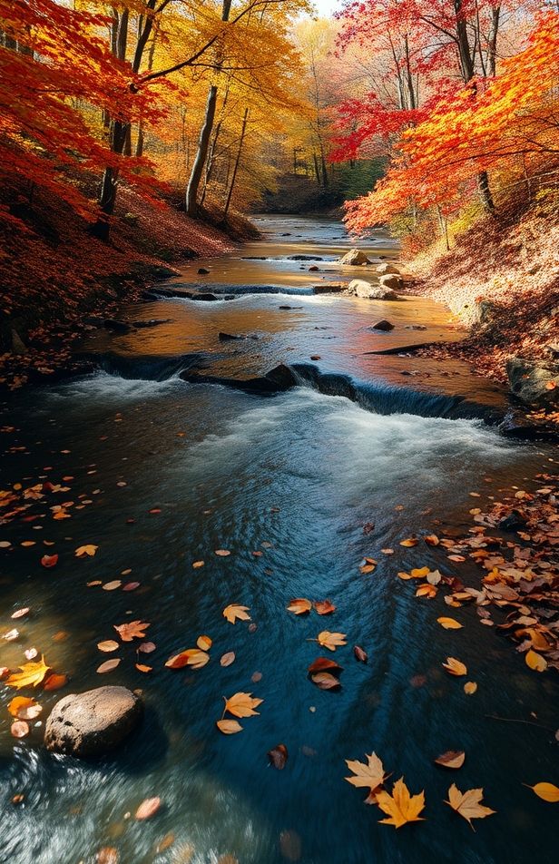 Autumn Stream Wallpaper