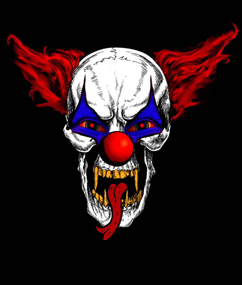 Demon Clown Skull By Brandtk