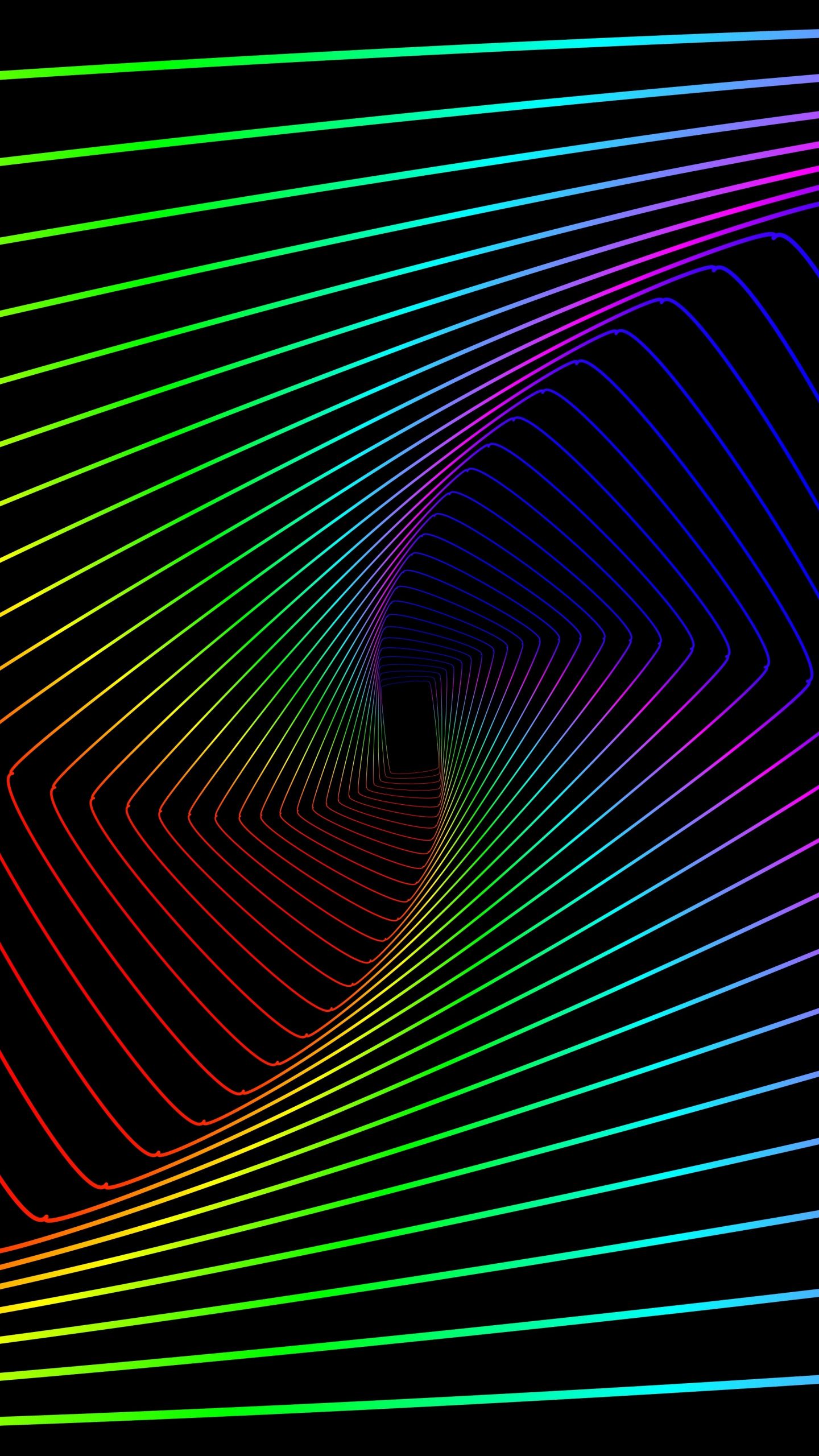 Colorful lines swirl abstract minimal 1440x2560 wallpaper