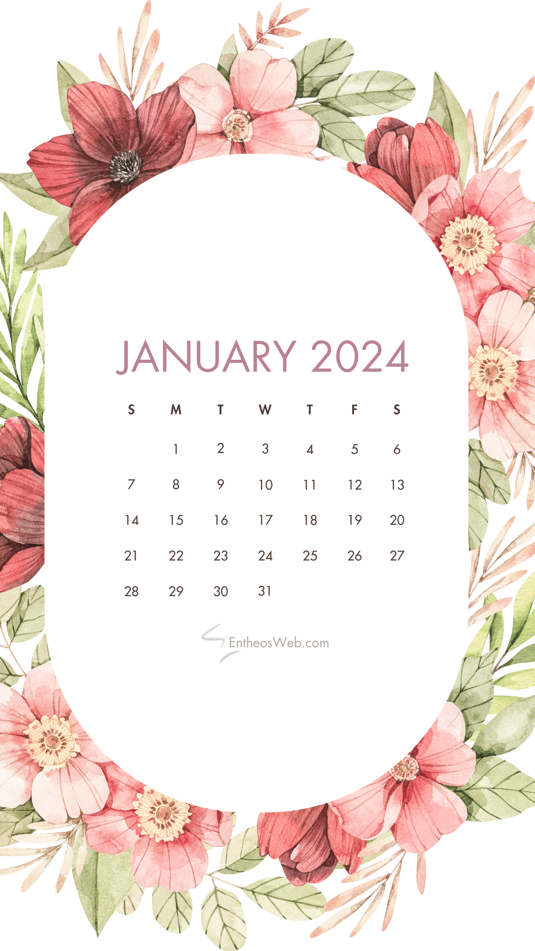 January Phone Wallpaper Calendars Entheosweb