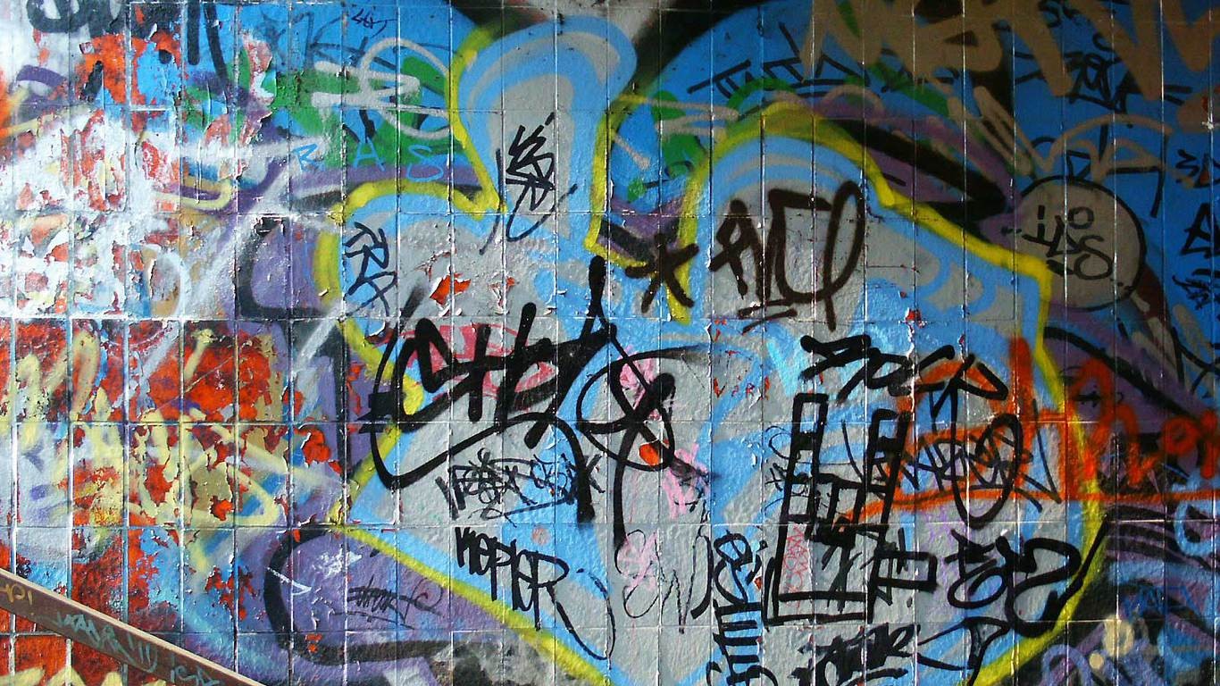 Abstract Graffiti Wallpaper 1366x768 Abstract Graffiti