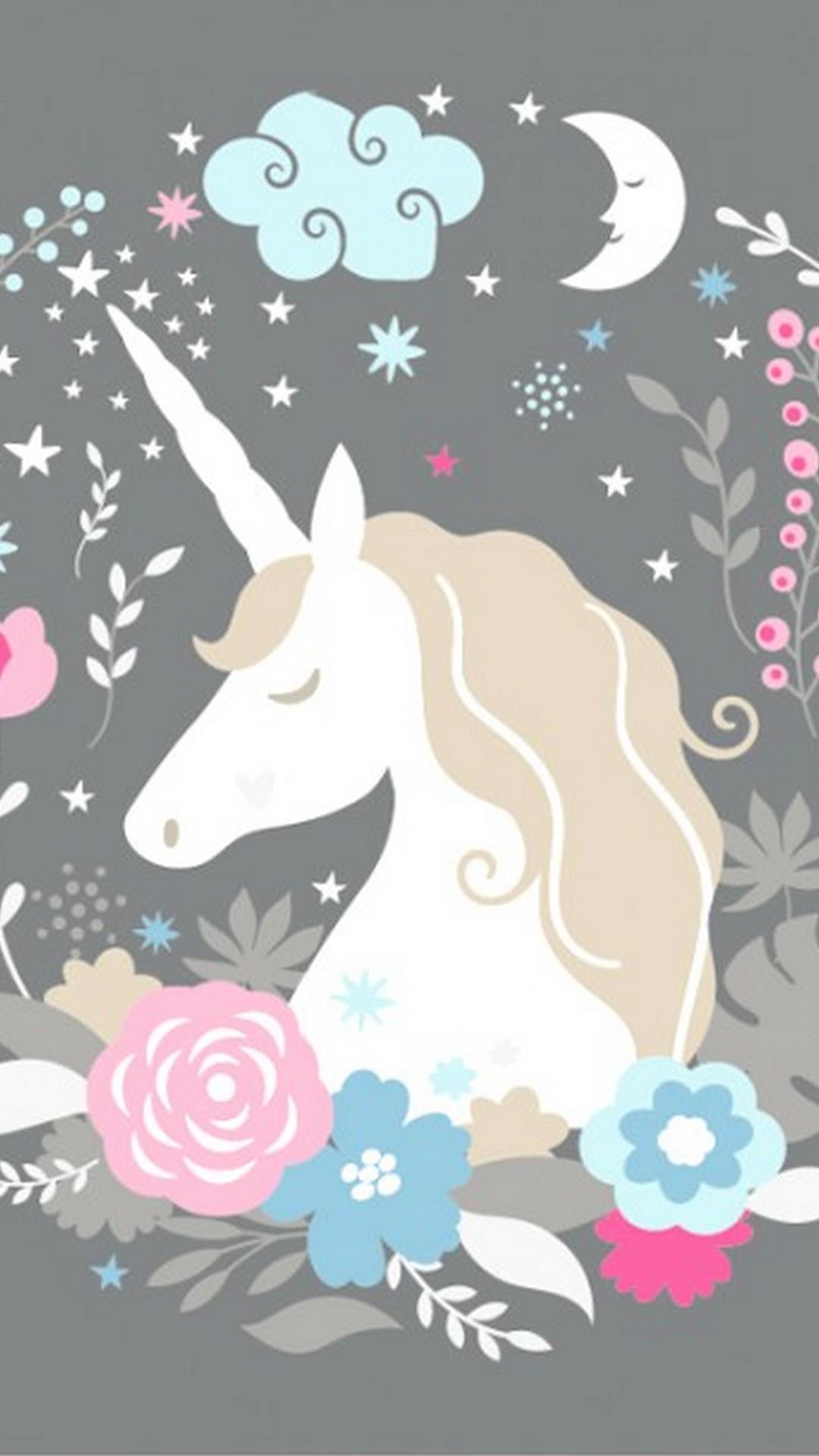 Cute Girly Unicorn iPhone Wallpaper 3d