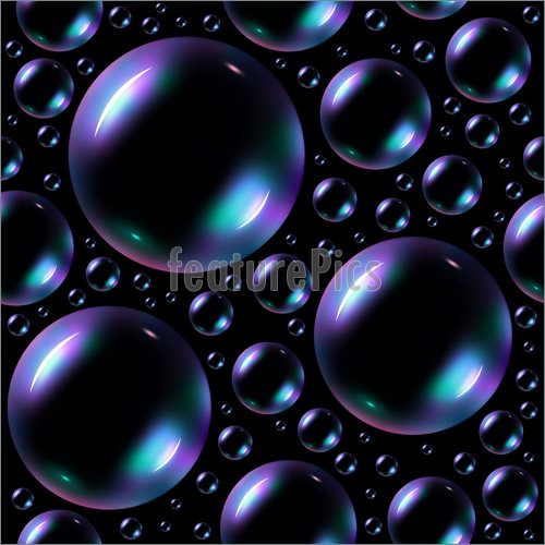 Stock Picture Soap Bubbles Seamless Background