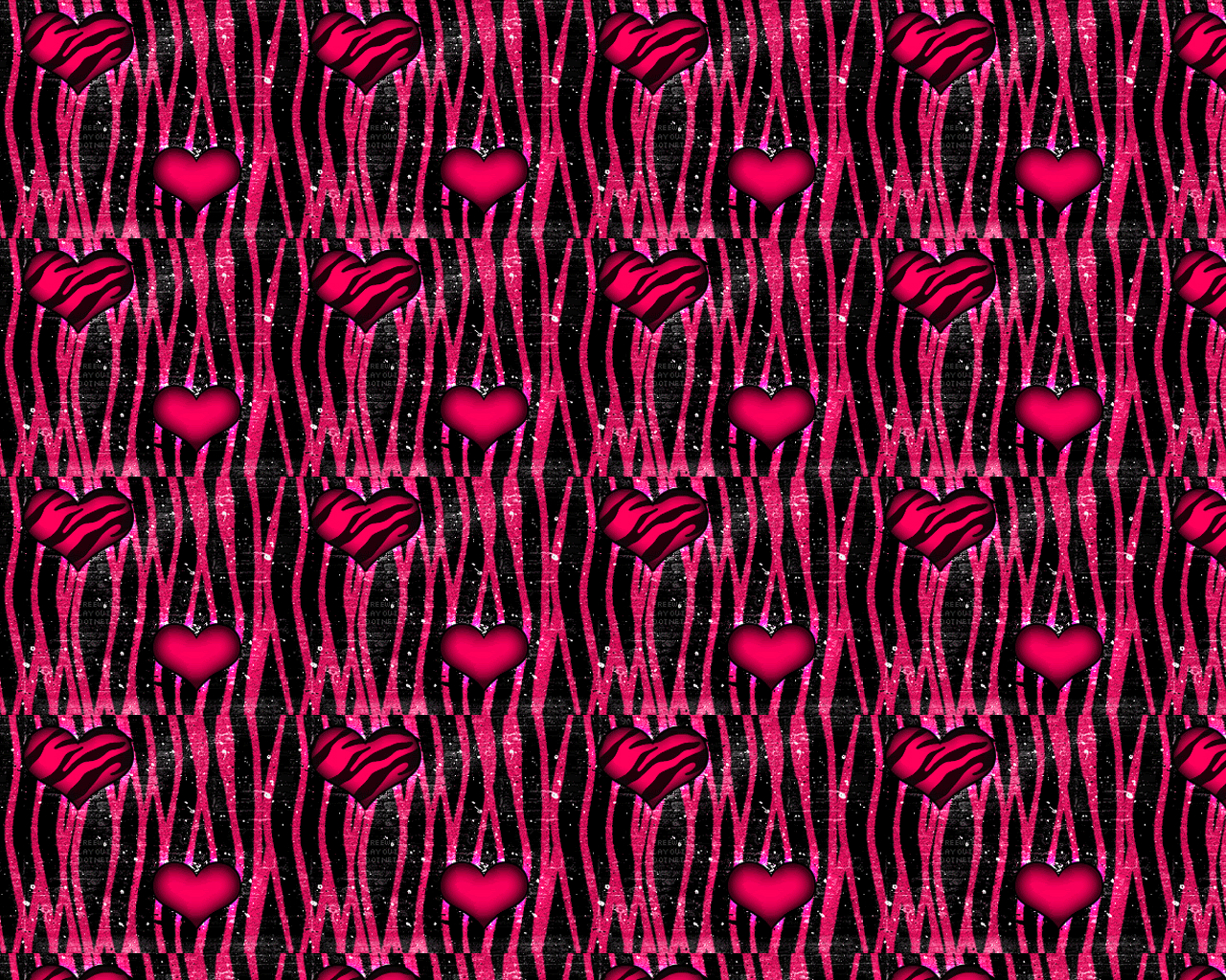 Pink Zebra Wallpaper HD Hearts