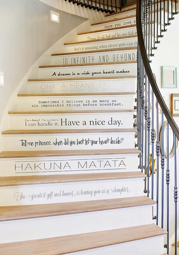 49 Wallpapered Stair Riser Diy On Wallpapersafari