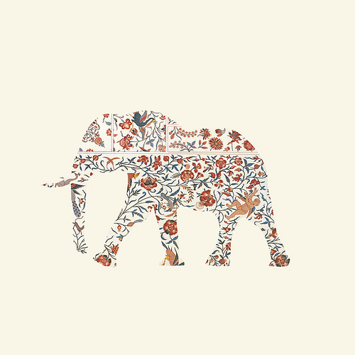 Rosaroter Kawaii Elefant Auf Planet by Salvador Dali · Creative Fabrica