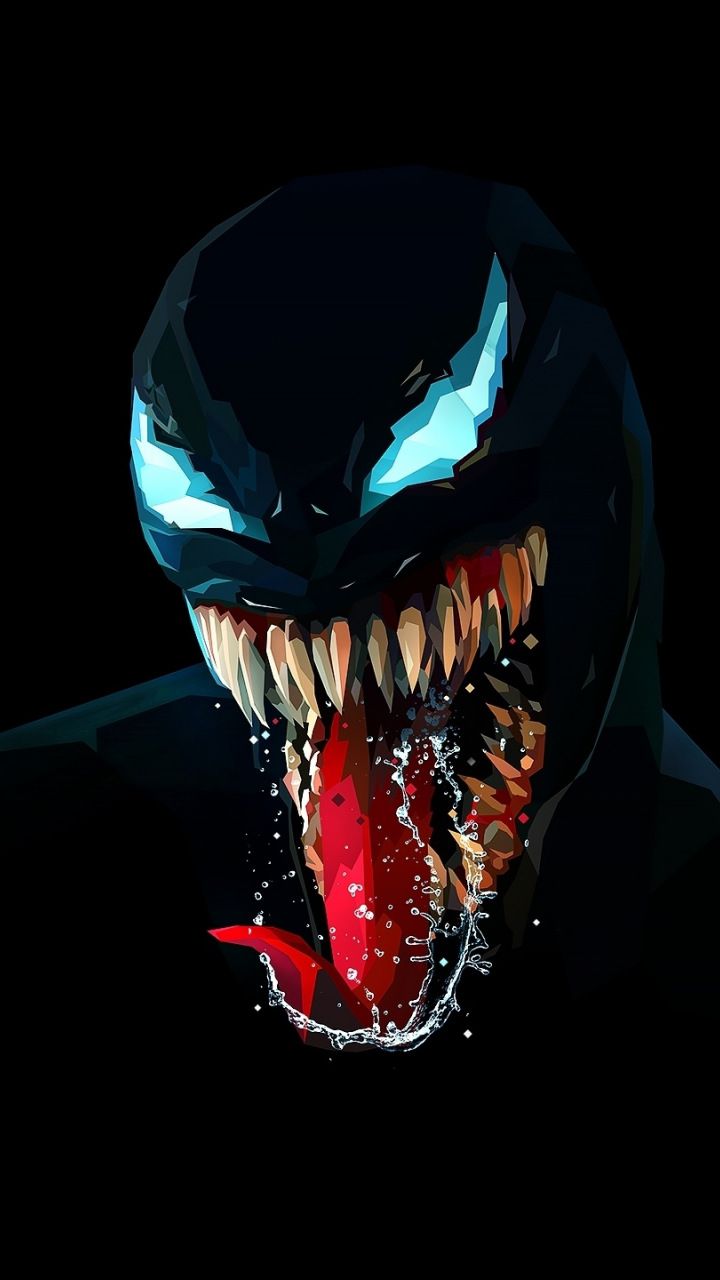 Venom Artwork Minimal Dark Wallpaper Marvel