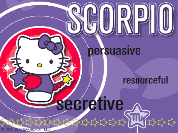 Hello Kitty Scorpio Graphics Pictures Image For Myspace Layouts