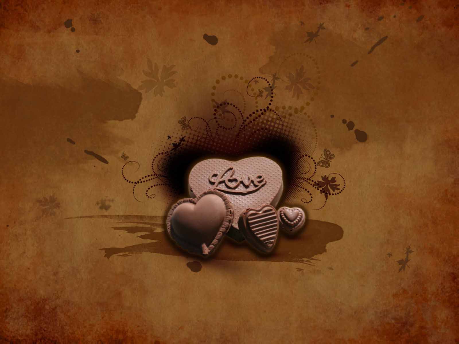Valentines Day Chocolate Hearts Wallpaper