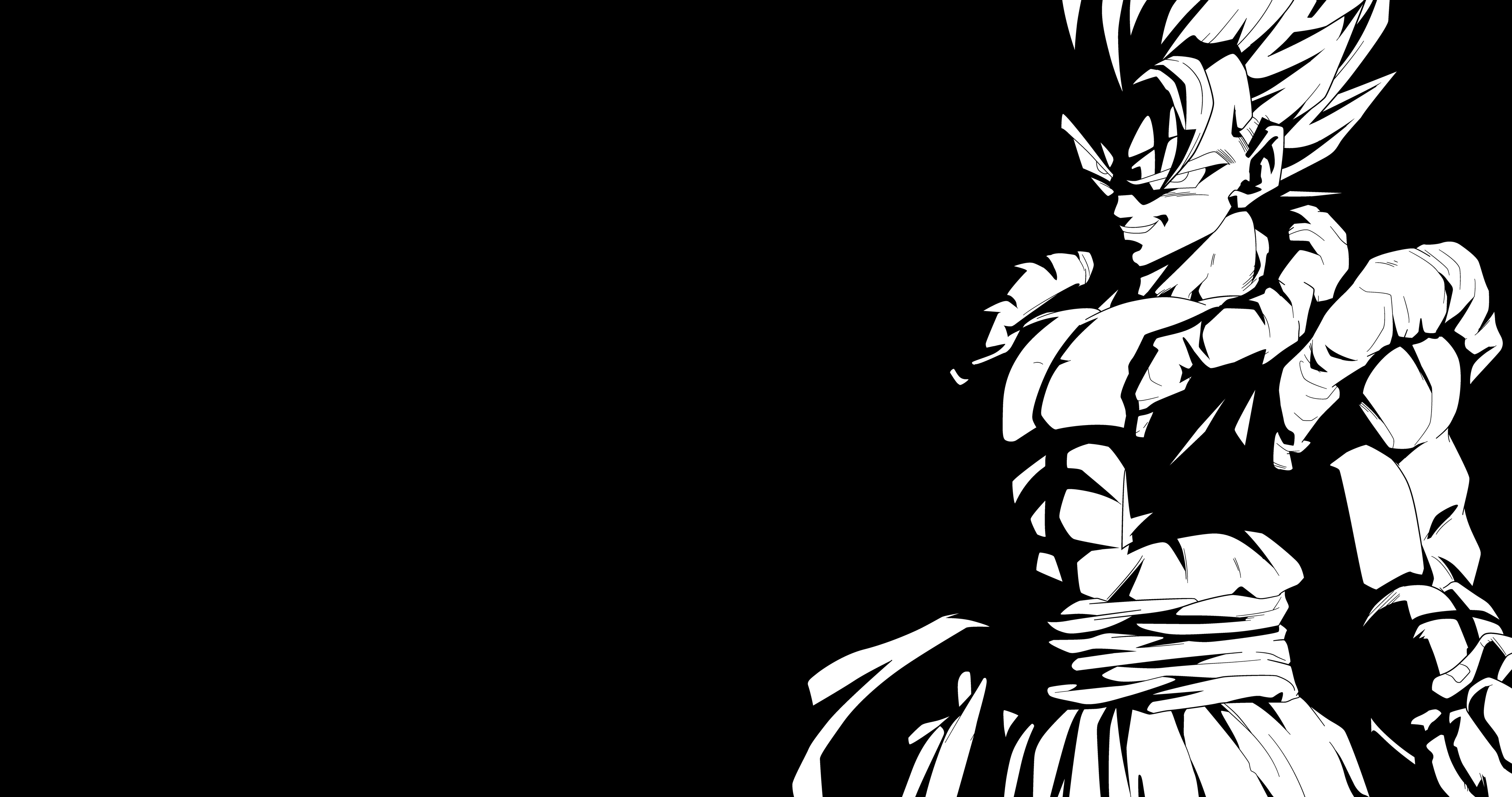 Super Gogeta Black and White 4K Wallpaper by RayzorBlade189 on 4096x2160