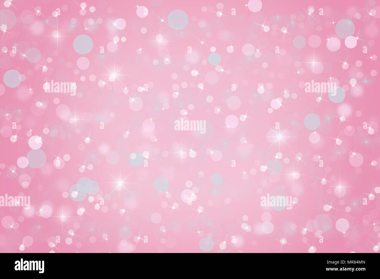 Abstract Soft Pink Christmas Holiday Winter Background Of Falling
