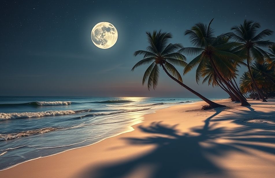 Beach Moon Wallpaper