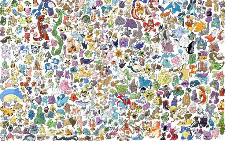Pokemon Names Widescreen Wallpaper
