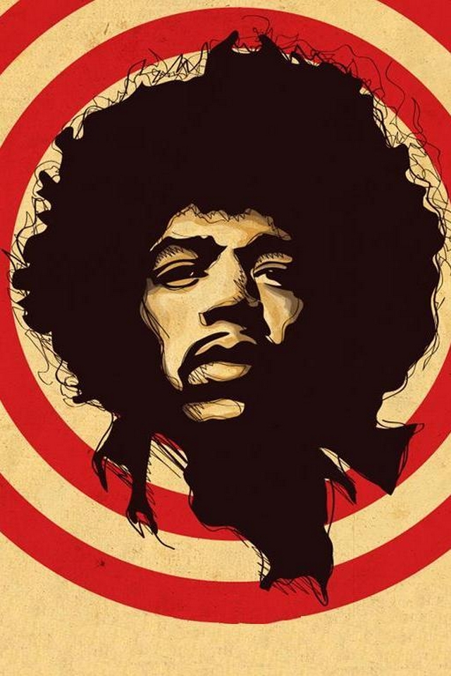 Jimi Hendrix iPhone Ipod Touch Android Wallpaper