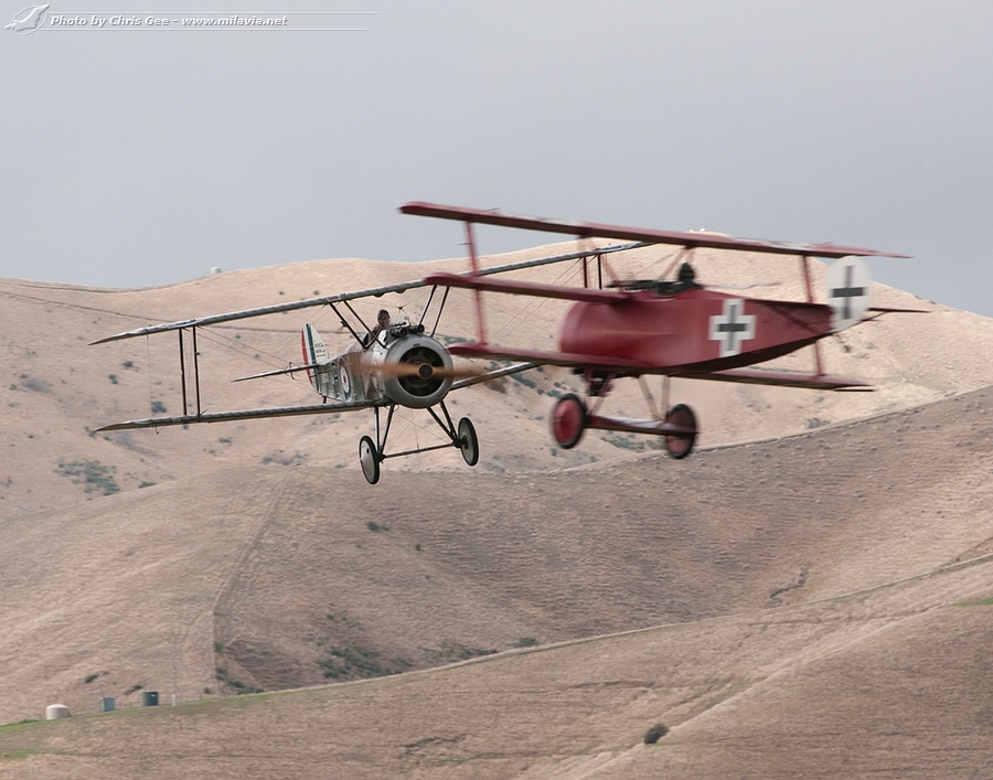Sopwith Camel Versus Fokker Dr I Photo Copyright Chris Gee