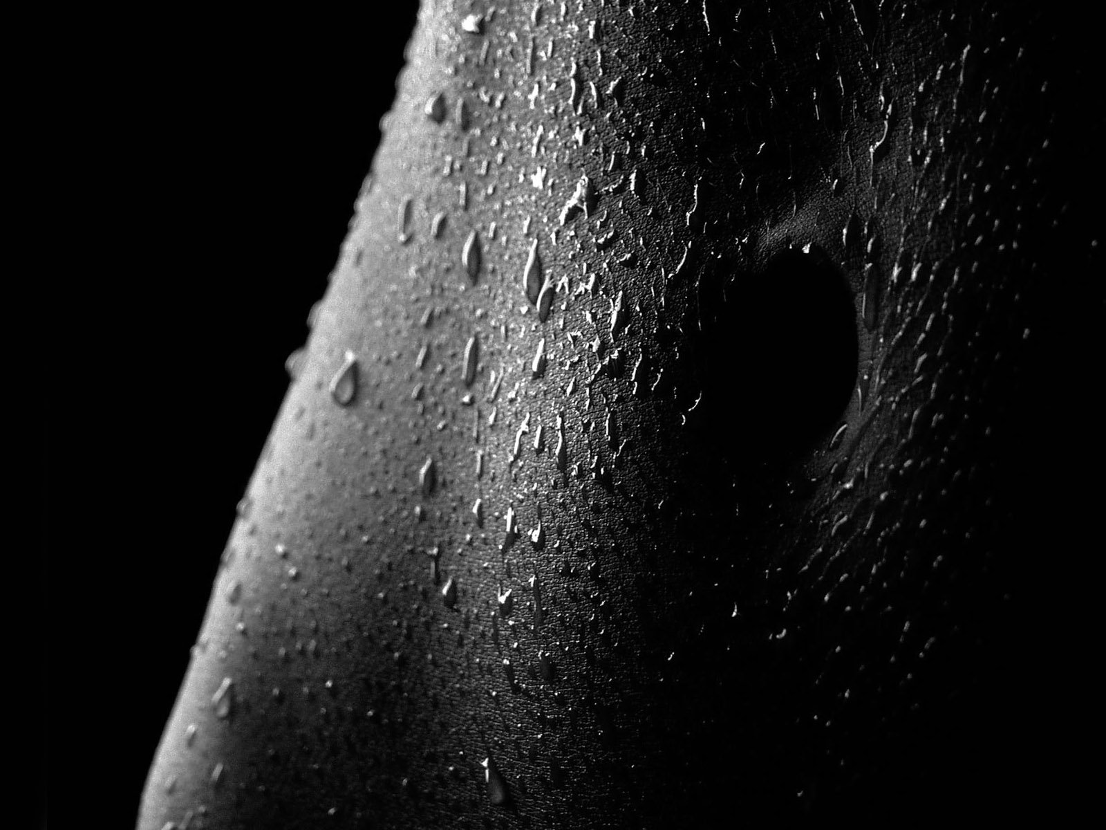 Black End White Female Belly Body Sweat Drops Wallpaper