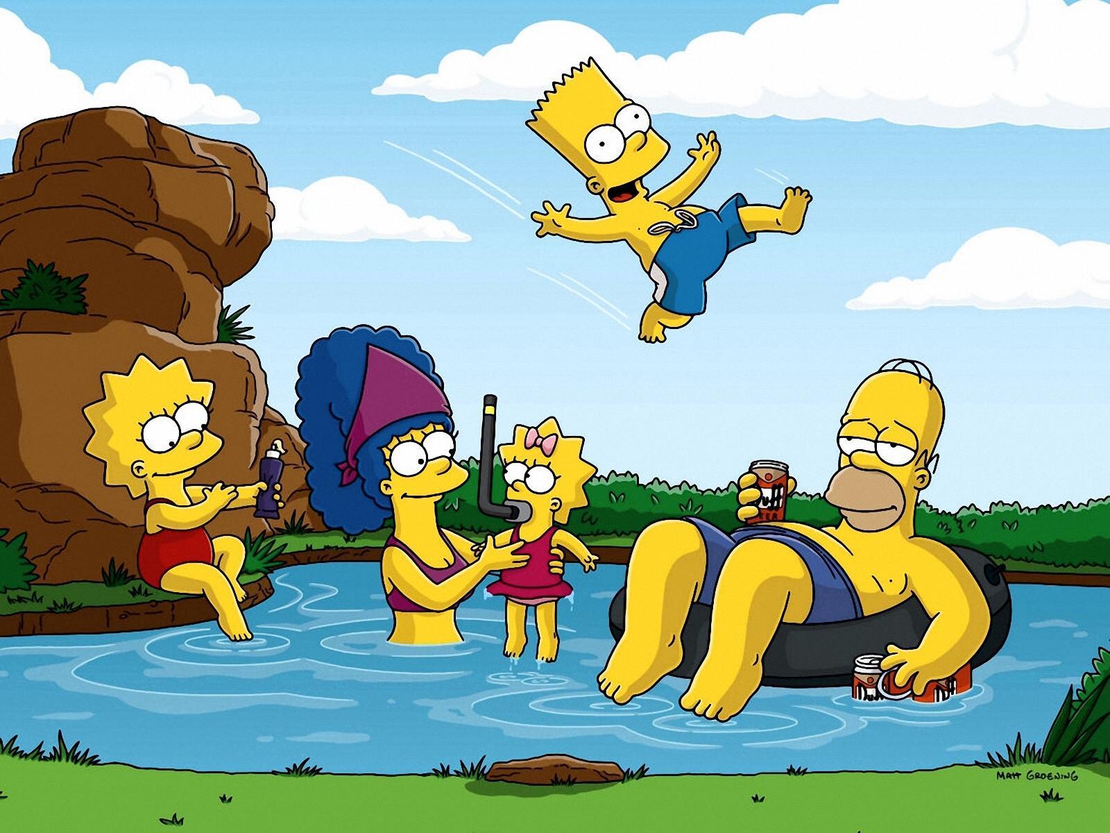 Funny Pic Simpsons Desktop Background