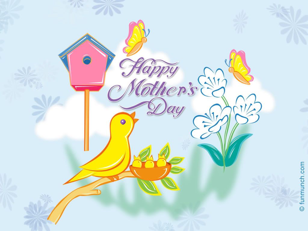 B Mothers Day Cartoon Wallpaper Desktop Background