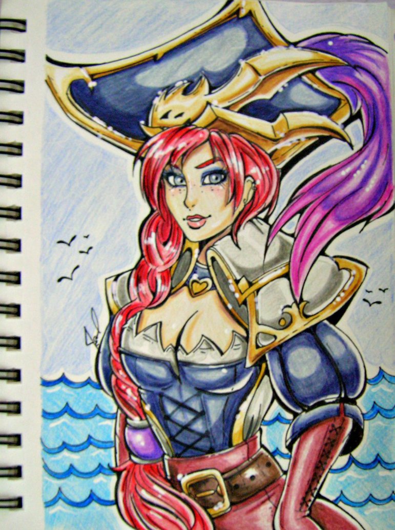 Captain Miss Fortune Traditional Fan Art By Jamilsc11