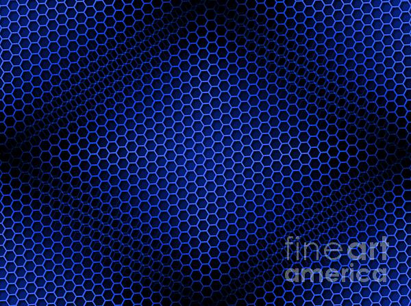 Honeyb Background Seamless Blue Print By Henrik Lehnerer