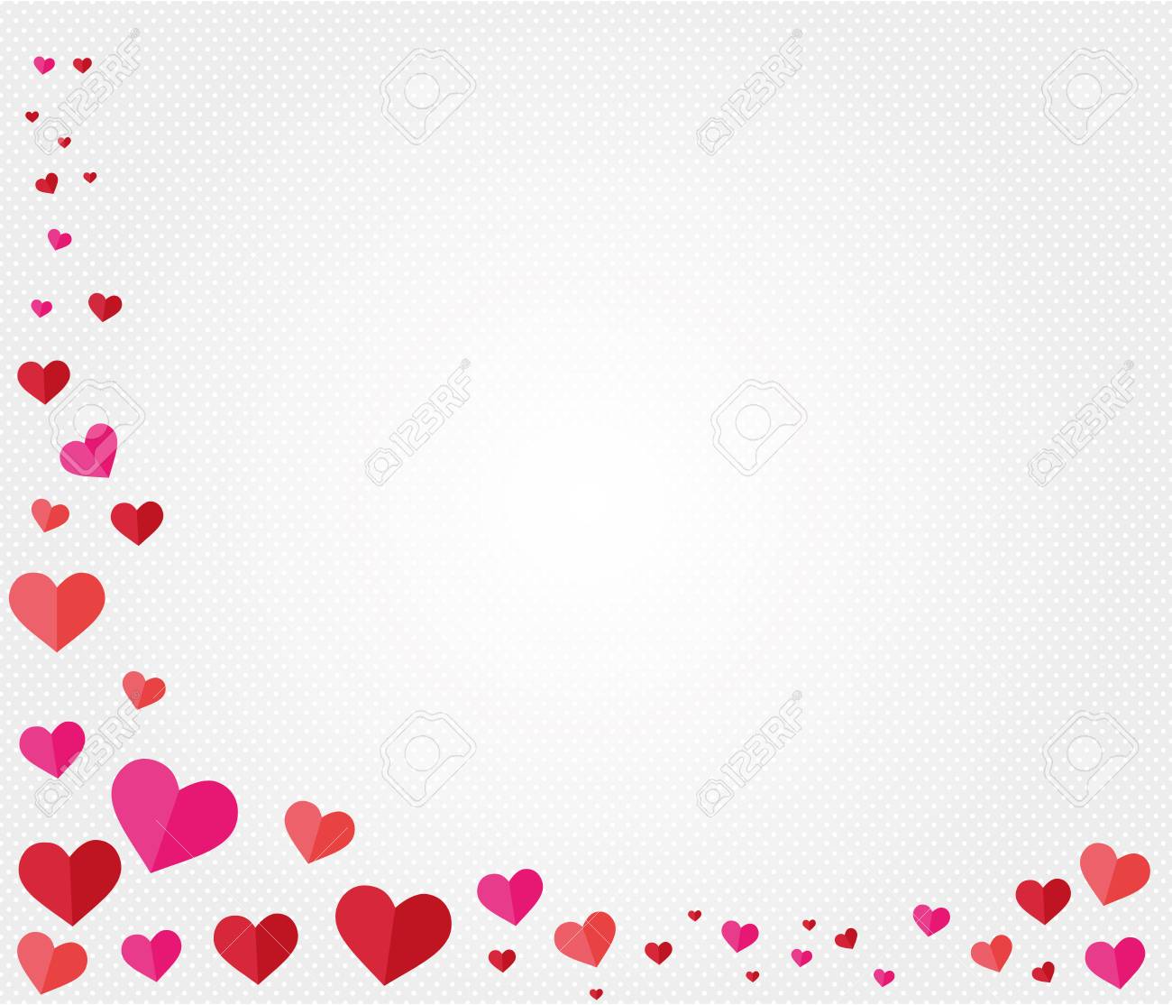 Valentine Heart Shape Theme Background Vector Design For Gift Card