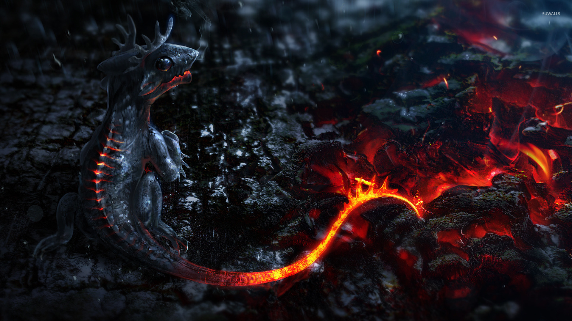 Lava Dragon Wallpaper