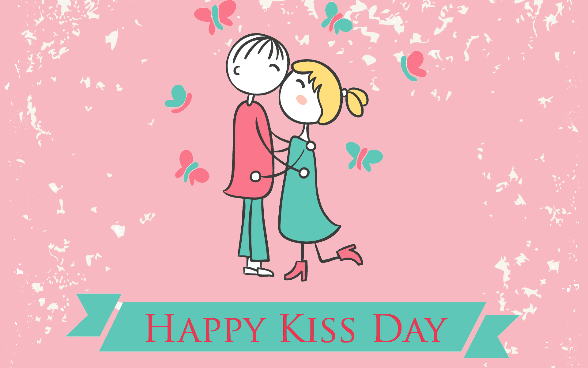 Happy Kiss Day HD Hq Wallpaper Image Photos Pics