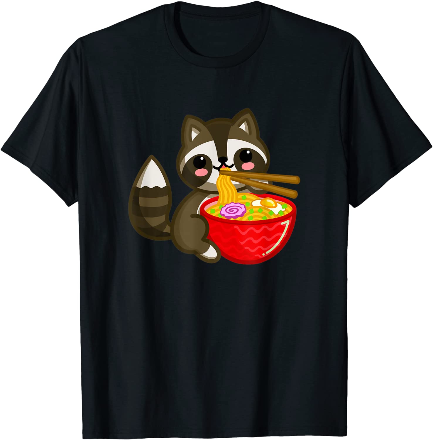 Buy Raccoon Ramen Noodles Cute Kawaii Japanese Anime Gifts T Shirt