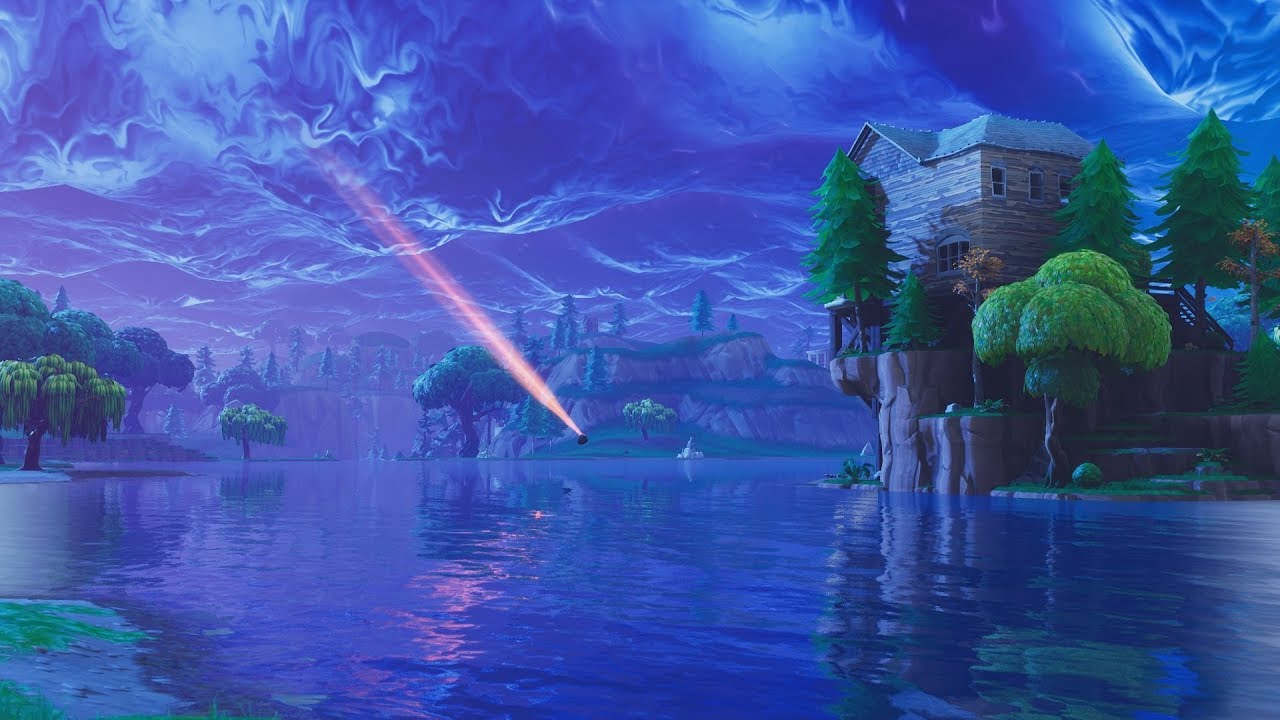 Fortnite With Meteors Background Wallpaper Engine