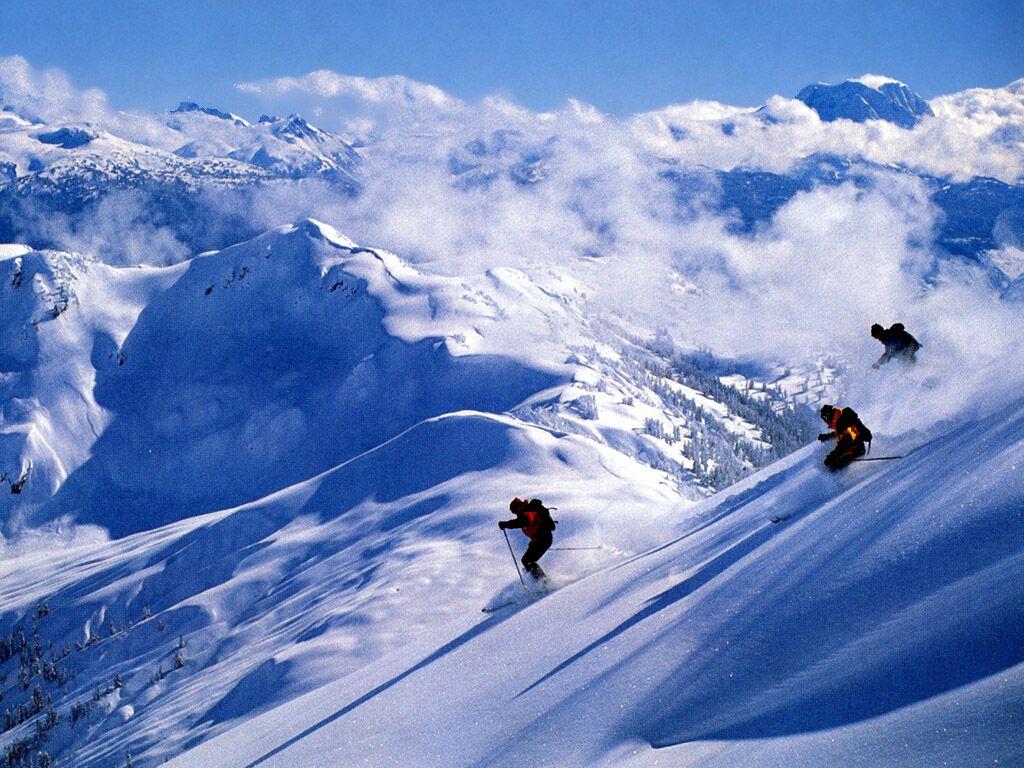 Downhill Ski   Scenic Wallpaper Image featuring Snow