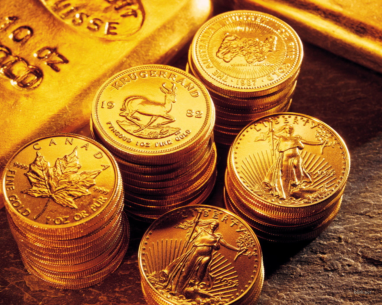Wallpaper Gold Coins And Bullion HD