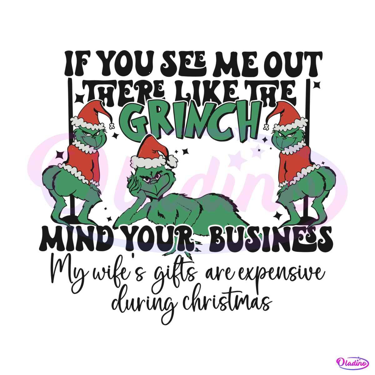Retro Funny Christmas Grinch Quotes SVG Cutting File