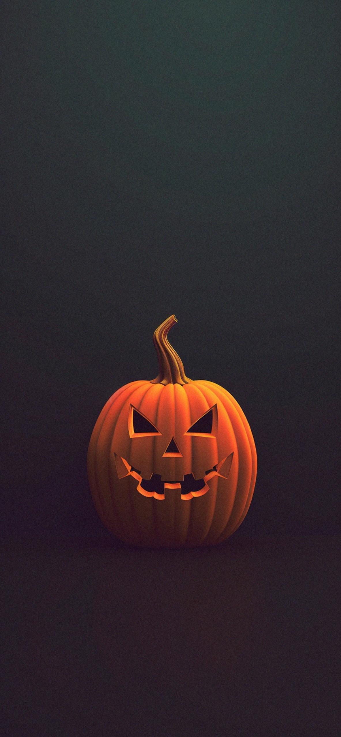 Ominous Pumpkin Halloween Wallpaper Spooky