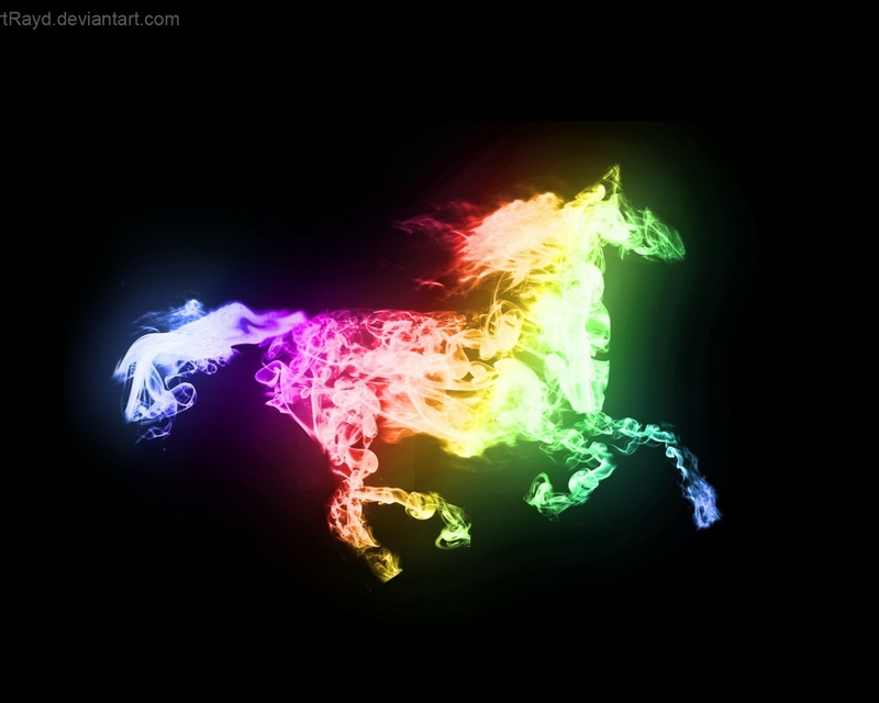 Cool Glow Wallpaper Horse Light