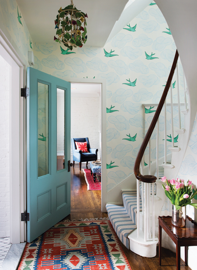 Entryway Hygge West Daydream Wallpaper Via Dicorcia Interior Design