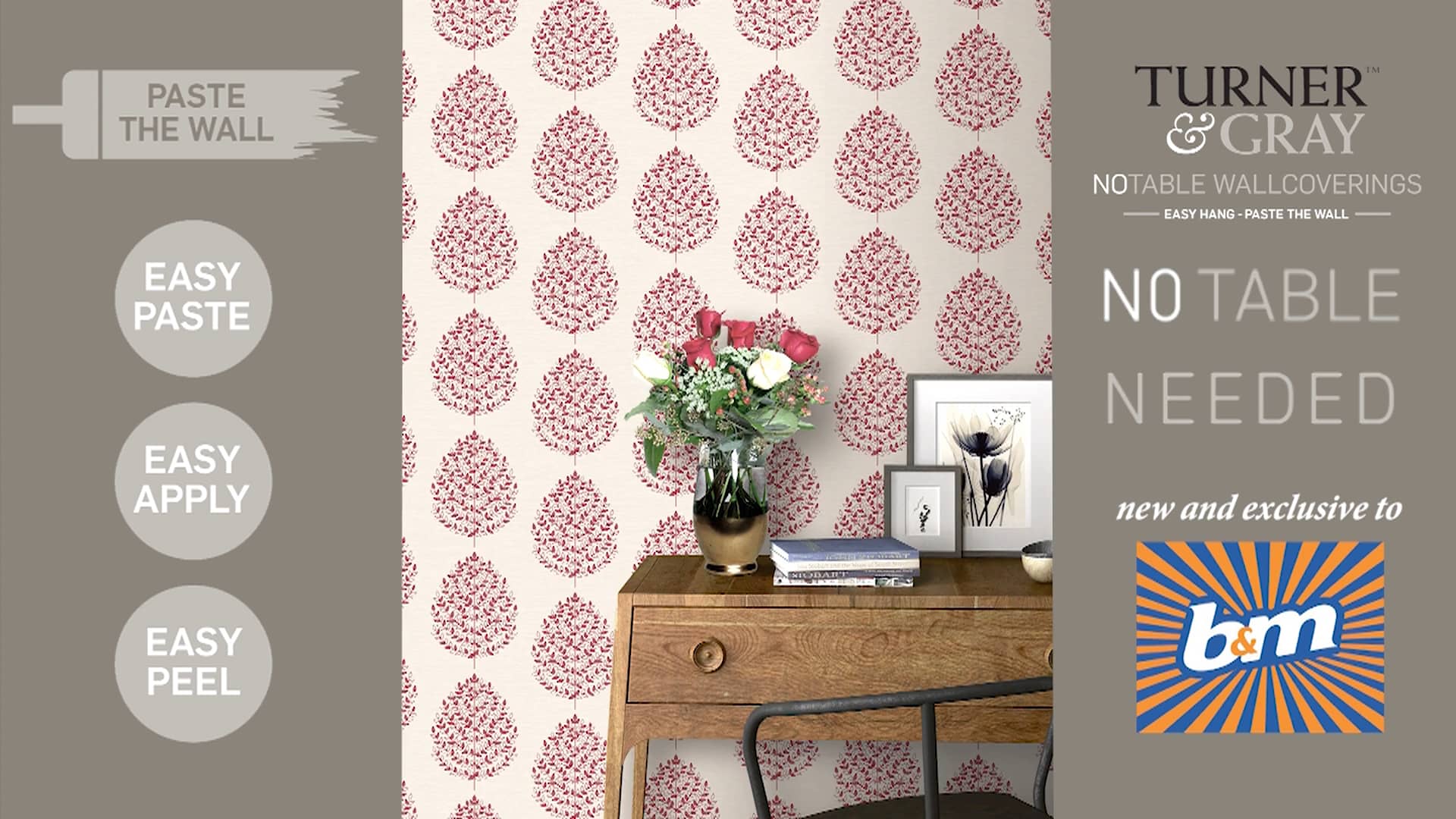 How To Hang Turner Gray Paste The Wall Wallpaper B M Stores On