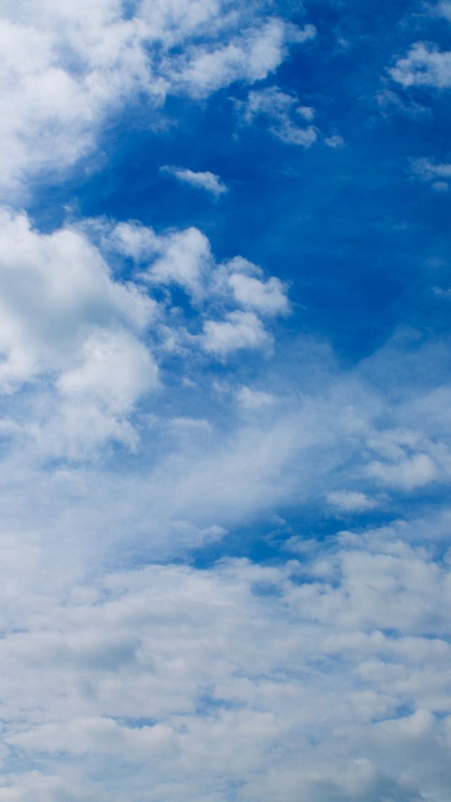 White Clouds On The Blue Sky Nature iPhone 5s Wallpaper