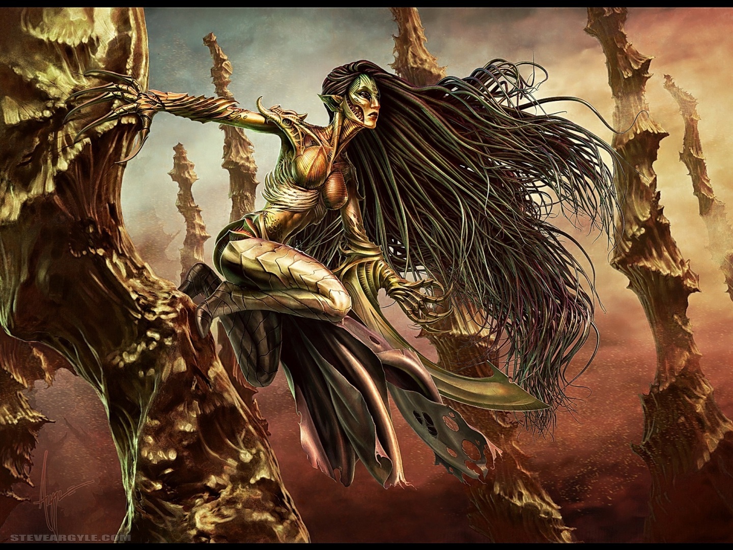 Magic The Gathering Steve Argyle Glissa HD Wallpaper