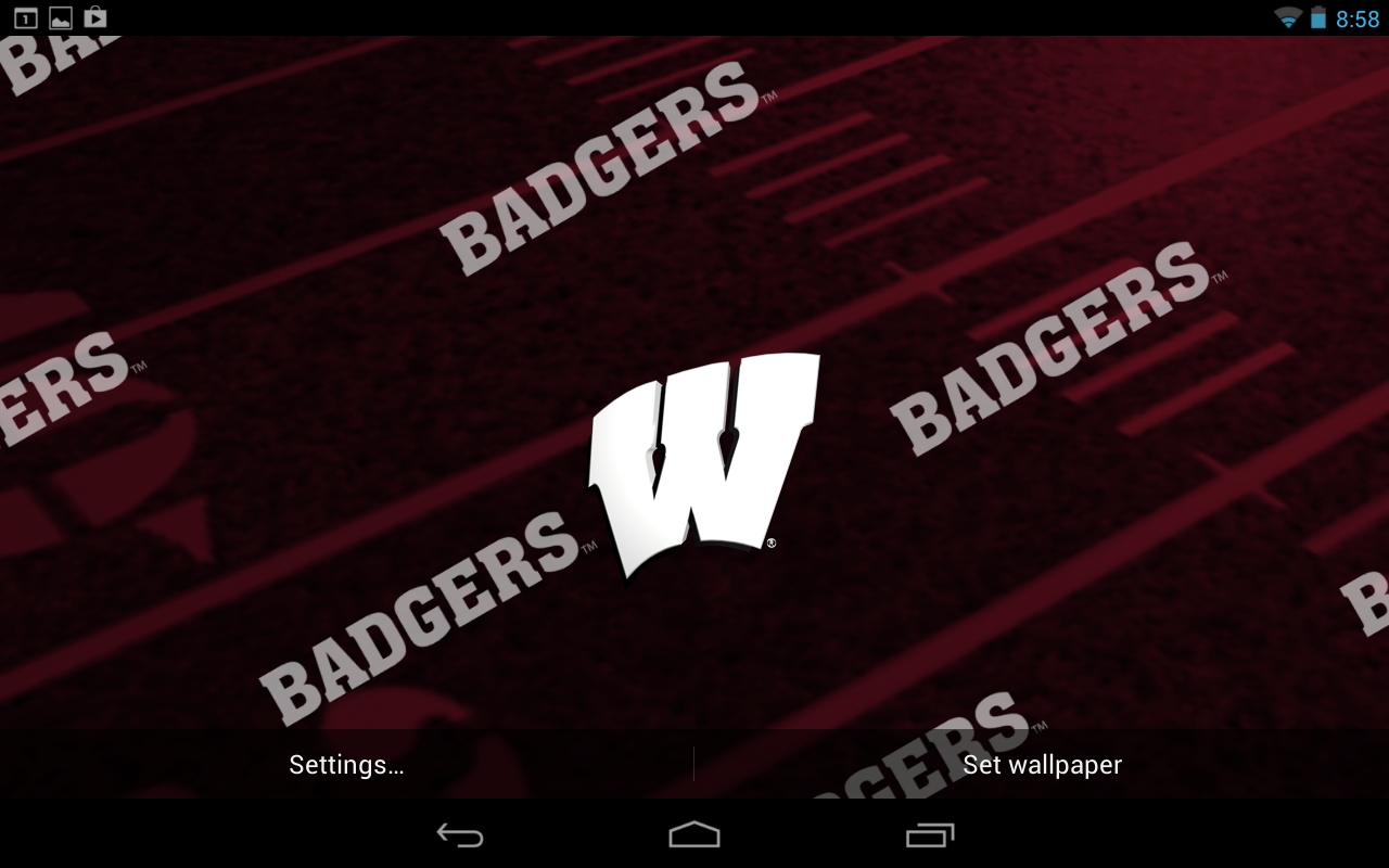 wisconsin badgers live wallpaper with animated 3d logo background