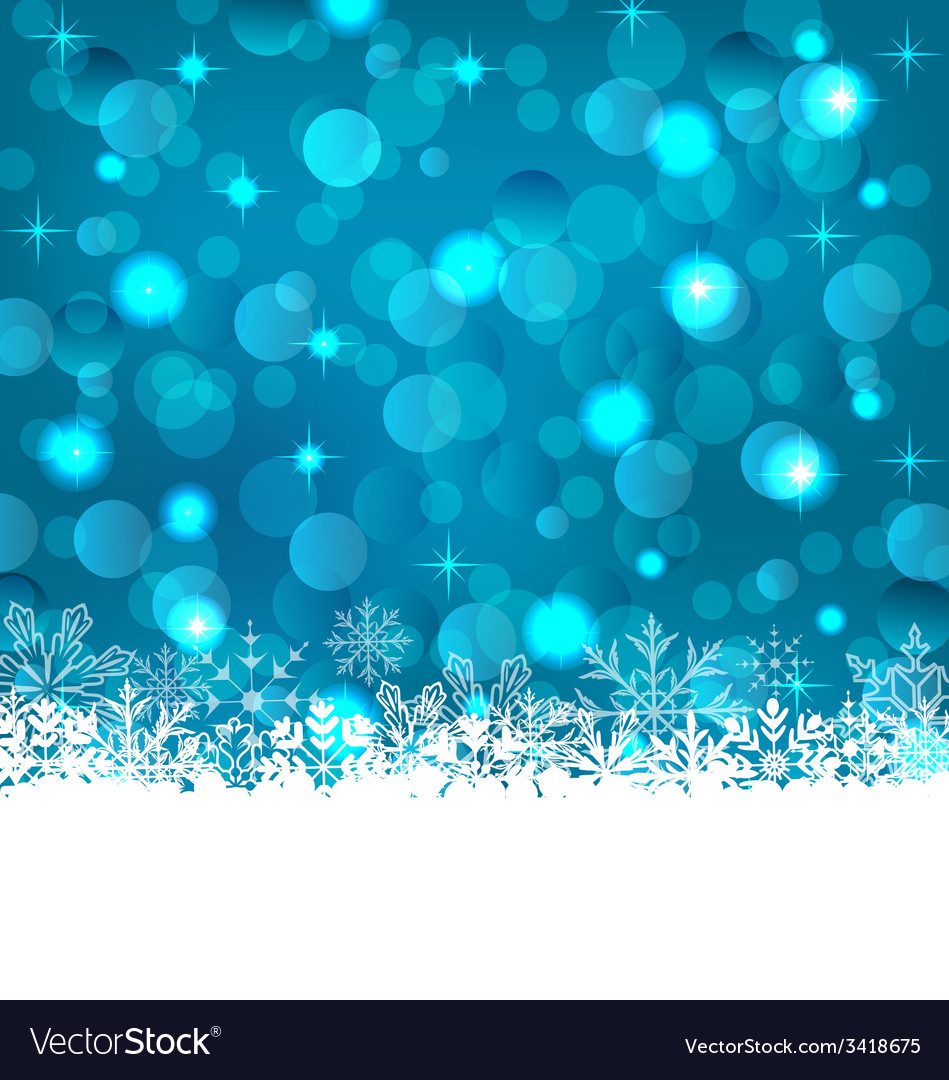 Winter frozen snowflakes background with copy Vector Image