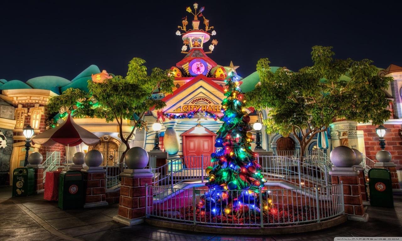 Toontown Christmas At City Hall Ultra HD Desktop Background