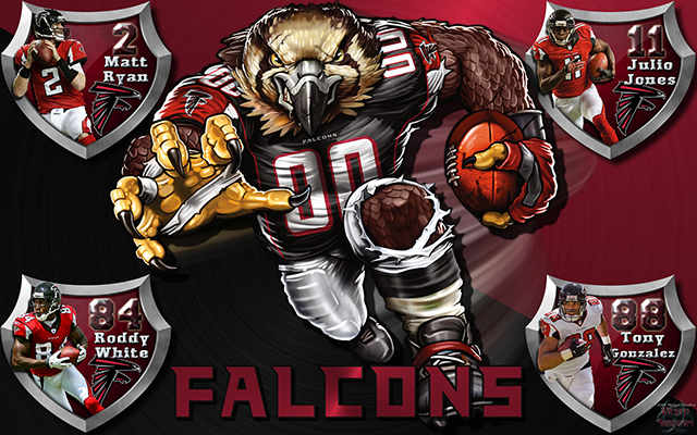 Falcons Crazy Logo Shield Players Wallpaper