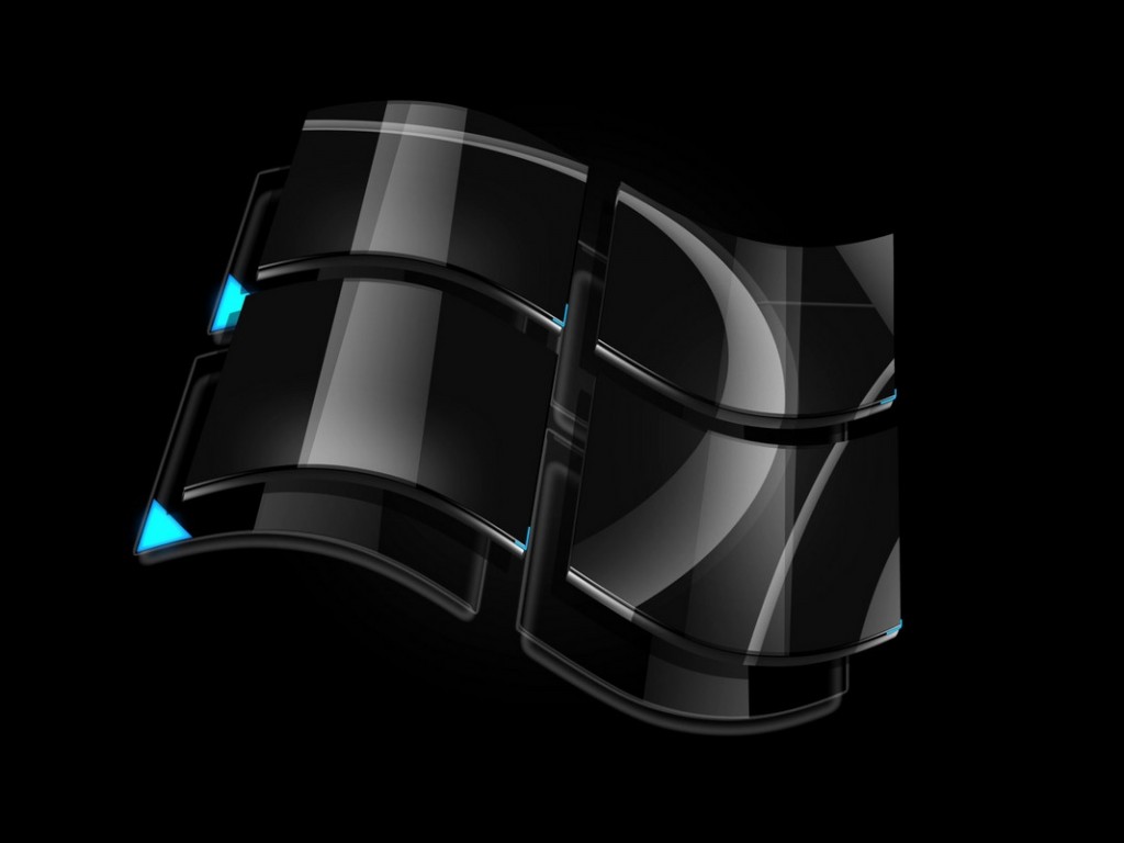 Free download Windows Black Cool Windows Logo Wallpaper [1024x768] for your Desktop, Mobile