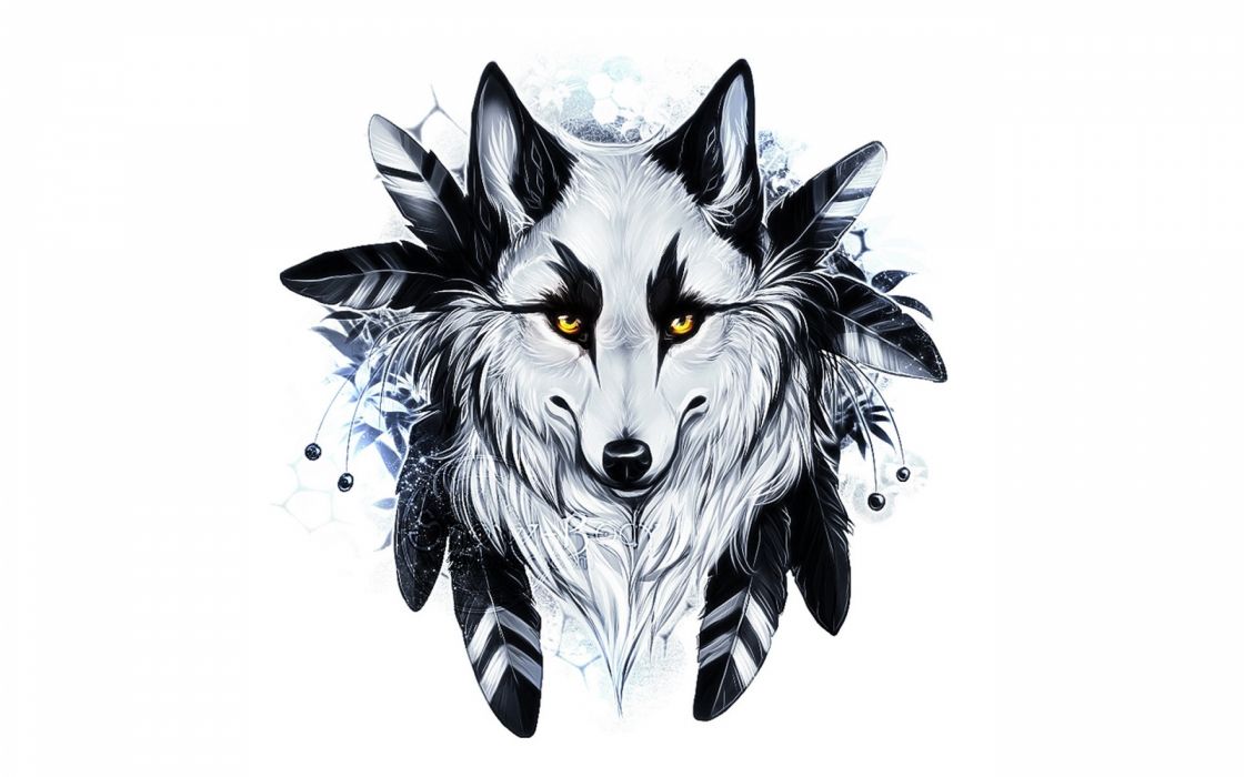 wolf art wallpaper