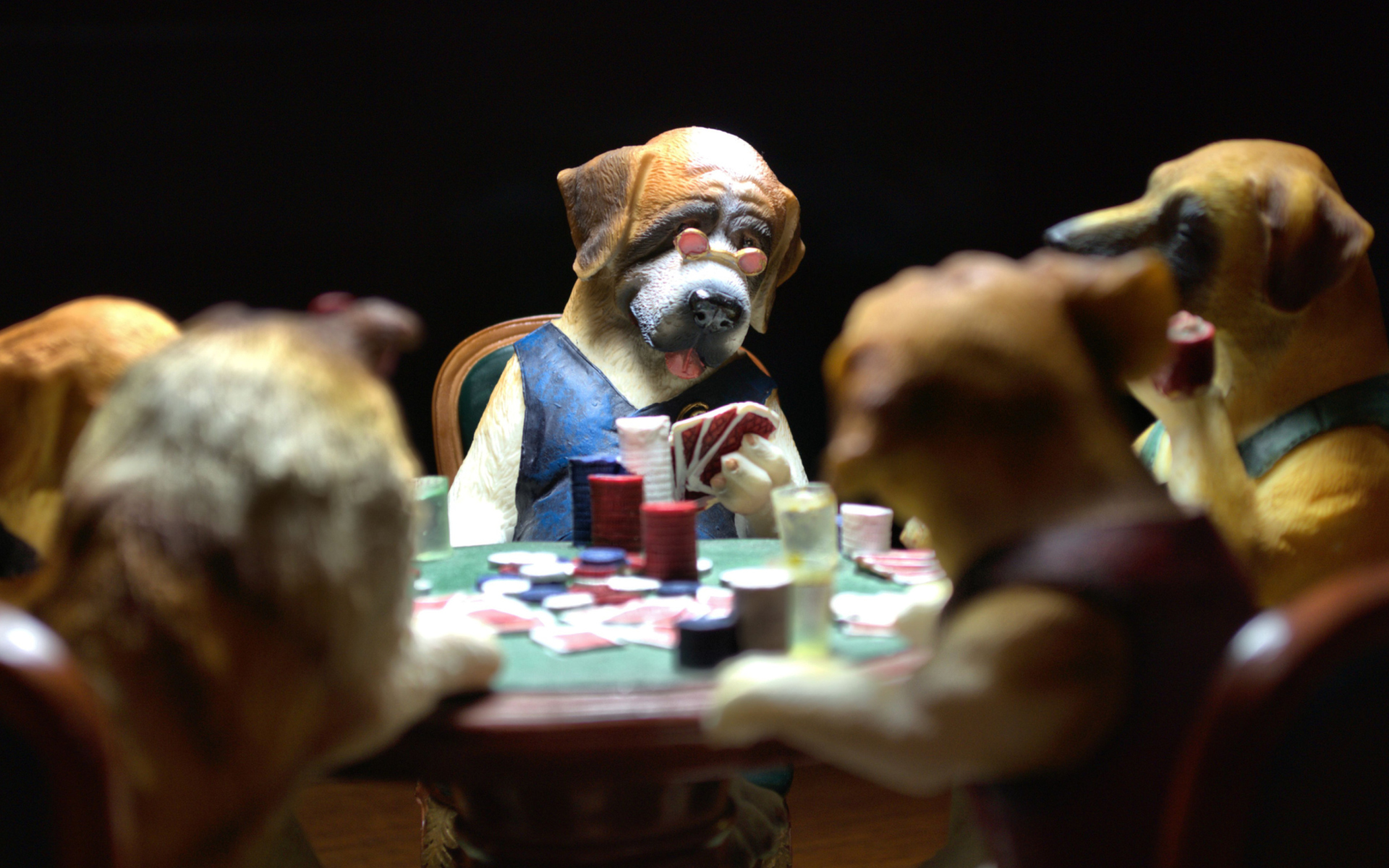 Dogs Playing Poker Wallpaper For Widescreen Desktop Pc