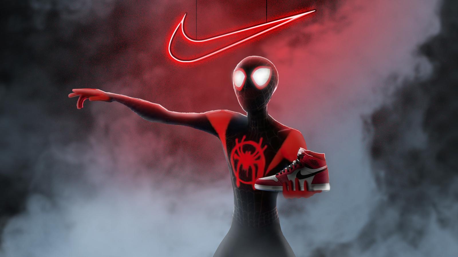 Spiderman Miles Morales Nike Air Jordan Wallpaper
