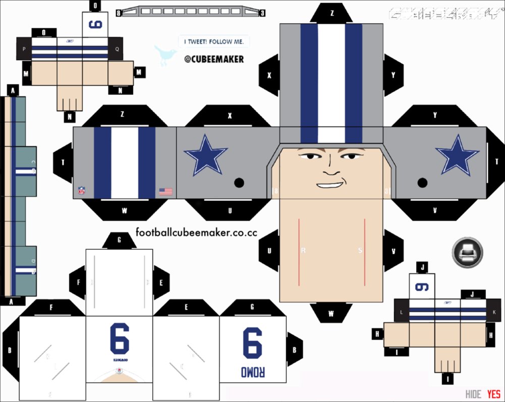Tony Romo Cowboys Cubee by etchings13